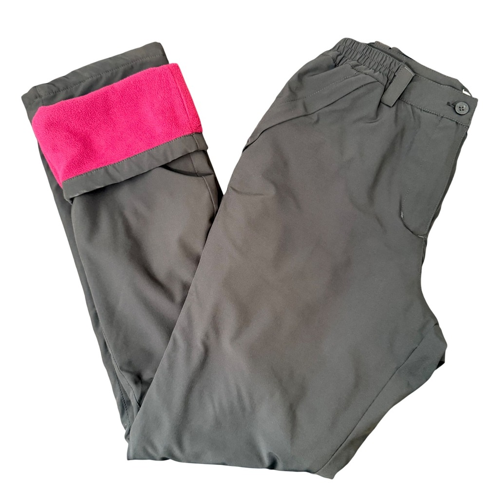 Mountain Warehouse Fleece Lined Active Hiking Outdoor Pants (4) Gray Winter Warm